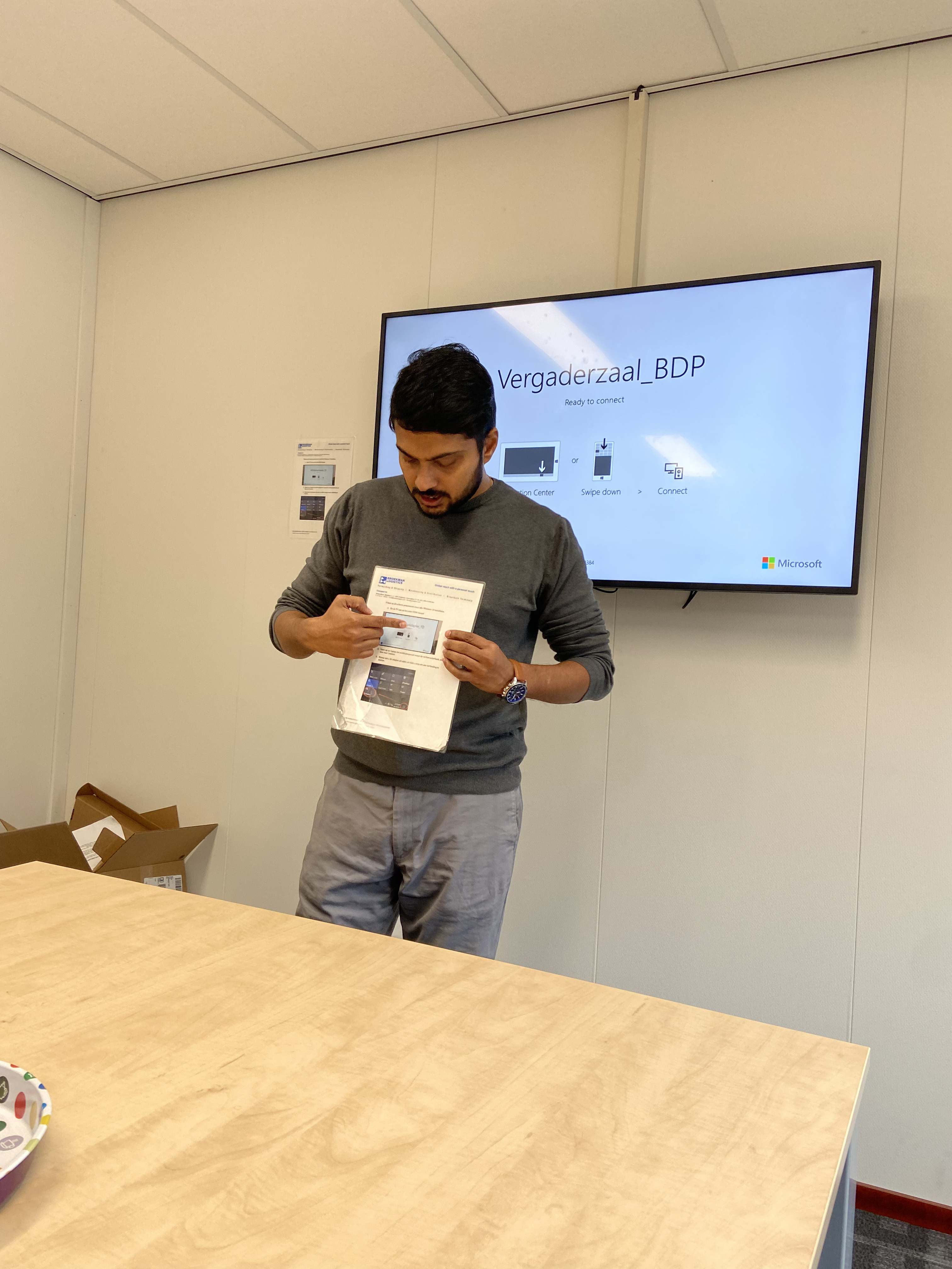 System demo on a large monitor